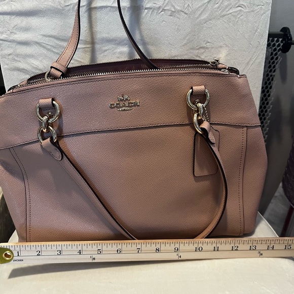 Coach Pink Leather Satchel with Detachable Strap - Picture 5 of 8